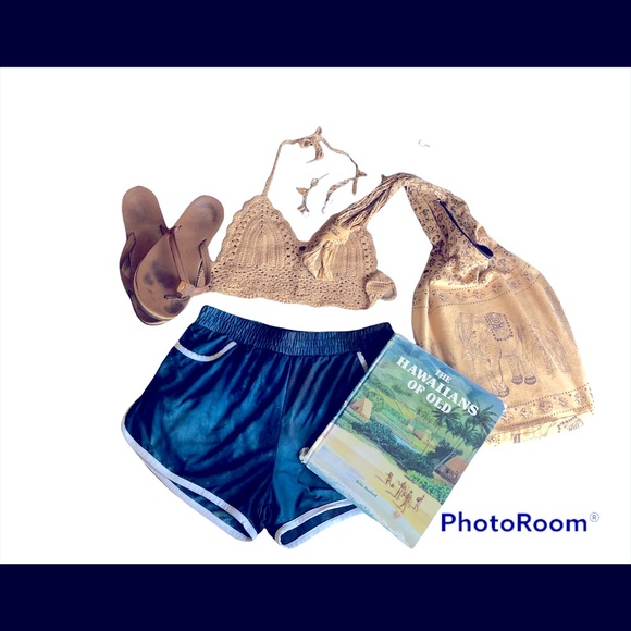 Y2K style Blue ๐ Navy Galaxy Tie Dye Retro Shorts Med Women Teen SOFT M - Picture 2 of 8